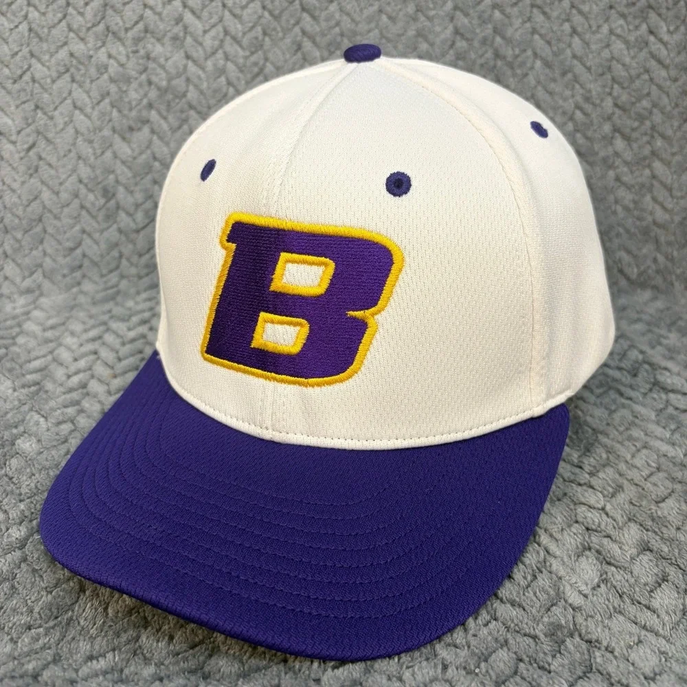 Richardson PTS40 Baseball Hat White Purple Hornet Mascot Cap LG-XL